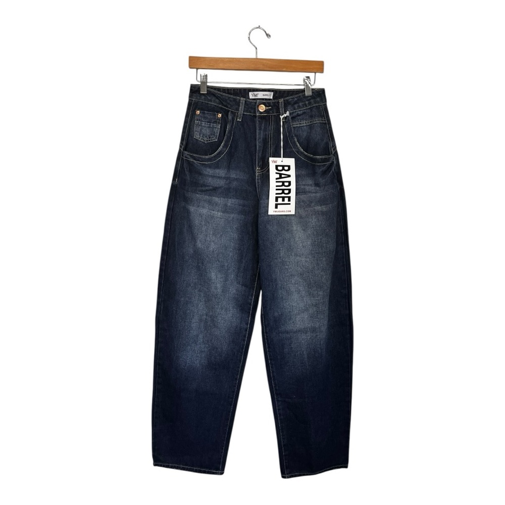 NWT YMI Barrel Fit Jeans 1 Juniors Cotton Pockets 1/25